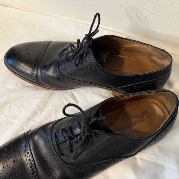 Johnston & Murphy Conard Cap Toe Oxford Men’s Shoes Black Calfskin Leather 10.5 main image 4